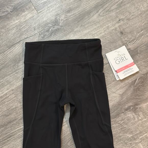 NWT Athleta Girl High Rise Stash Your Treasures Capri Tight Black - Picture 3 of 13